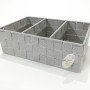 Κουτί Αποθήκευσης Με 3 Τμήματα Γκρι PP 30x20x10cm