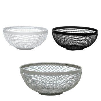 Φρουτιέρα Μέταλλο Φ26x11.5cm Σε 3 Χρώματα