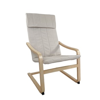 Πολυθρόνα ArteLibre NORDVIK Μπεζ/Φυσικό Ύφασμα/Ξύλο 60x71x105cm Πολυθρόνα ArteLibre NORDVIK Μπεζ/Φυσικό Ύφασμα/Ξύλο 60x71x105cm