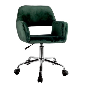 Καρέκλα Γραφείου ArteLibre KLOI Πράσινο Βελούδο 37x42x78-90cm Καρέκλα Γραφείου ArteLibre KLOI Πράσινο Βελούδο 37x42x78-90cm
