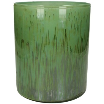 Κηροπήγιο ArteLibre Πράσινο Γυαλί 19x19x23cm Κηροπήγιο ArteLibre Πράσινο Γυαλί 19x19x23cm