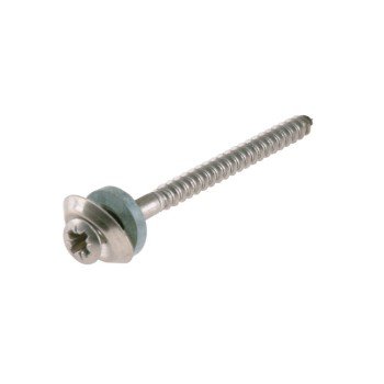 Ξυλόβιδα Φακή Ολόπαση & Λαστ Ροδέλ Στεγ 45x45 Inox A2 DIN7995