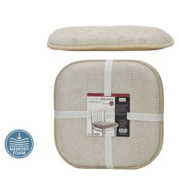 Μαξιλάρι Καρέκλας Memory Foam Ιβουάρ 40x40cm Σετ 2Τμχ