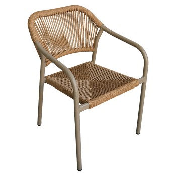 Πολυθρόνα Κήπου ArteLibre MOOREA Μπεζ/Φυσικό Αλουμίνιο/Rattan 58x56x79cm Πολυθρόνα Κήπου ArteLibre MOOREA Μπεζ/Φυσικό Αλουμίνιο/Rattan 58x56x79cm