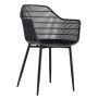 Πολυθρόνα Κήπου ArteLibre KOPHIPHI Μαύρο PP/Μέταλλο 53x58x86.5cm
