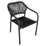 Πολυθρόνα Κήπου ArteLibre MOOREA Ανθρακί Αλουμίνιο/Rattan 58x56x79cm
