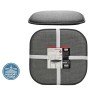 Μαξιλάρι Καρέκλας Memory Foam Σκούρο Γκρι 40x40cm Σετ 2Τμχ