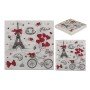 Χαρτοπετσέτες 'Paris' Τρίφυλλες Λευκό 33x33cm Σετ 20Τμχ