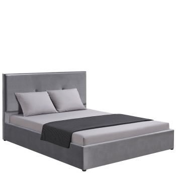 Κρεβάτι Υπέρδιπλο ArteLibre YUMA Γκρι Ύφασμα 214x1170x10cm (Στρώμα 160x200cm) Κρεβάτι Υπέρδιπλο ArteLibre YUMA Γκρι Ύφασμα 214x1170x10cm (Στρώμα 160x200cm)