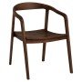 Καρέκλα Επαγγελματική ArteLibre SCHUMET RAMUS Καρυδί/Rubberwood Ξύλο 56x56x78cm