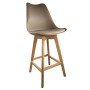 Σκαμπό Bar ArteLibre BRONX Cappuccino PP/PU/Ξύλο 57.5x49x105cm