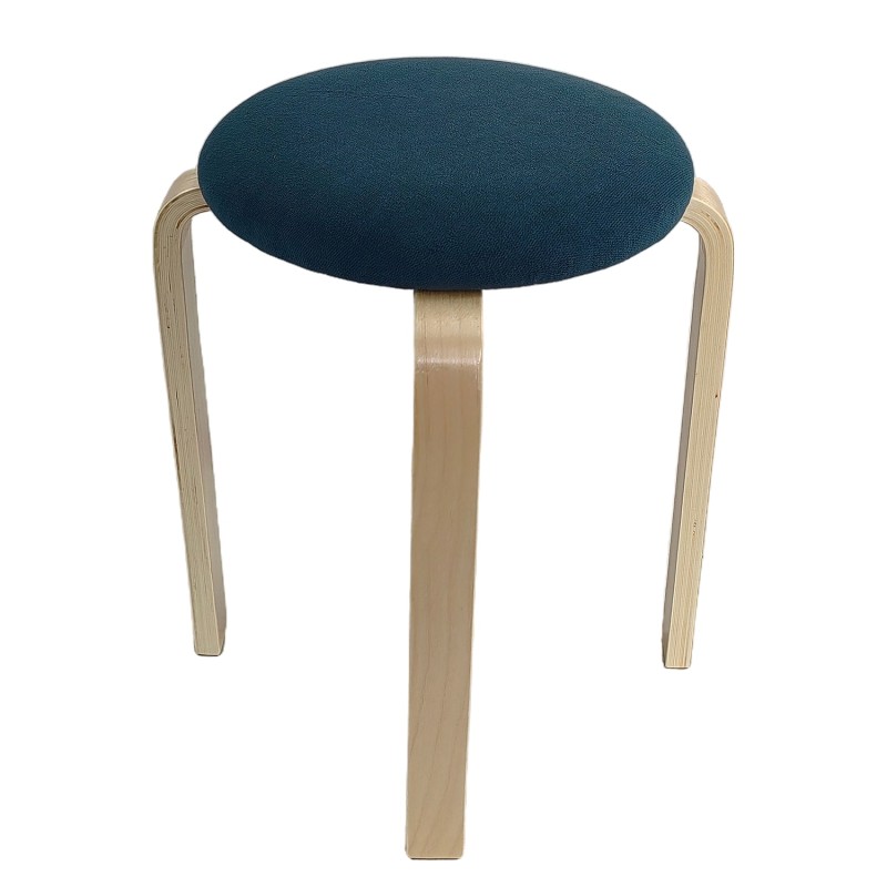 Σκαμπό ArteLibre MILOA Μπλε/Φυσικό Ύφασμα/Ξύλο 42x42x45cm Σκαμπό ArteLibre MILOA Μπλε/Φυσικό Ύφασμα/Ξύλο 42x42x45cm