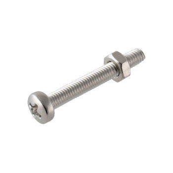 Μηχ/βιδα Κυλινδρ SL & Περικόχλιο M4x10 Inox A2 DIN84 10Τμχ