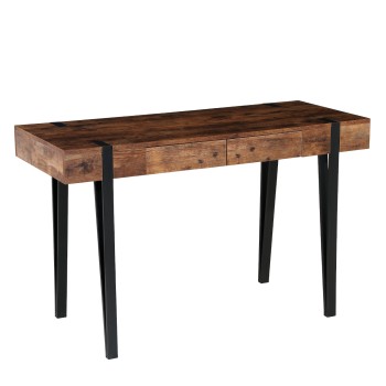 Γραφείο ArteLibre BIX Καρυδί/Μαύρο MDF/Μέταλλο 120x50x75cm Γραφείο ArteLibre BIX Καρυδί/Μαύρο MDF/Μέταλλο 120x50x75cm