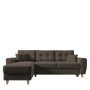 Καναπές Γωνιακός ArteLibre Αναστρέψιμη Γωνία JESSIE 235x160x85cm Καφέ