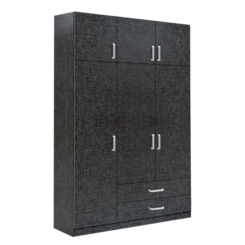 Ντουλάπα ArteLibre BENGTA Μαύρο Μοριοσανίδα 150x60x240cm Ντουλάπα ArteLibre BENGTA Μαύρο Μοριοσανίδα 150x60x240cm