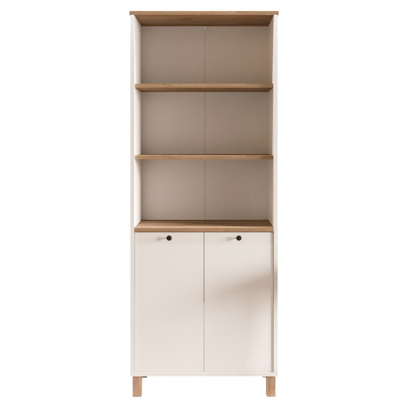 Βιβλιοθήκη ArteLibre BRAGI Λευκό/Φυσικό Μοριοσανίδα 69.5x32x180cm