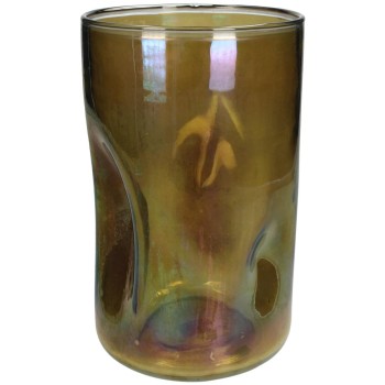 Κηροπήγιο ArteLibre Καφέ Γυαλί 15x15x26cm Κηροπήγιο ArteLibre Καφέ Γυαλί 15x15x26cm