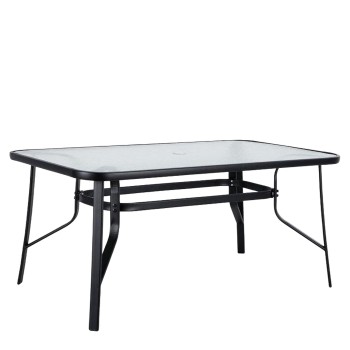 Τραπέζι Μεταλλικό ArteLibre SUN Μαύρο 120x70x70cm