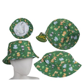 Καπέλο Παιδικό Σαφάρι Αδιάβροχο Πράσινο 100% Polyester Μέγεθος One Size 18cm