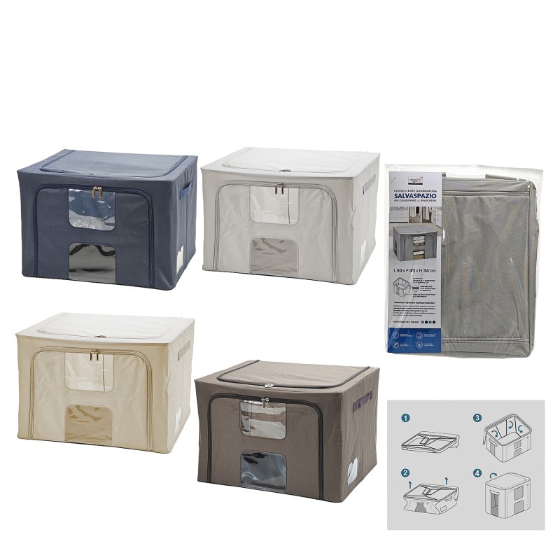 Κουτί Αποθήκευσης Με Παράθυρο 72L 50x40x34cm Σε 4 Χρώματα