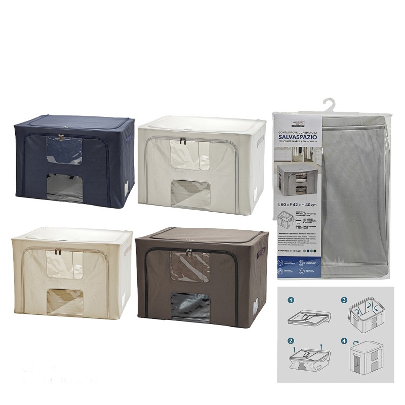 Κουτί Αποθήκευσης Με Παράθυρο 100L 60x42x40cm Σε 4 Χρώματα