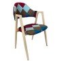 Καρέκλα Τραπεζαρίας ArteLibre SOLANA Patchwork Ύφασμα/Μέταλλο 51x51x81cm