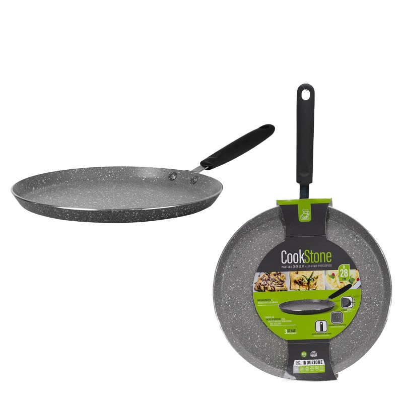 Κρεπιέρα Αλουμινίου Cookstone Γκρι Φ28cm
