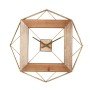 Ρολόι Τοίχου ArteLibre Χρυσό/Φυσικό Μέταλλο/MDF 51x51x4.5cm