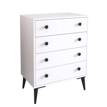 Συρταριέρα ArteLibre AMARI Λευκό Μοριοσανίδα 72x43x96cm
