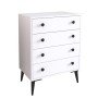 Συρταριέρα ArteLibre AMARI Λευκό Μοριοσανίδα 72x43x96cm