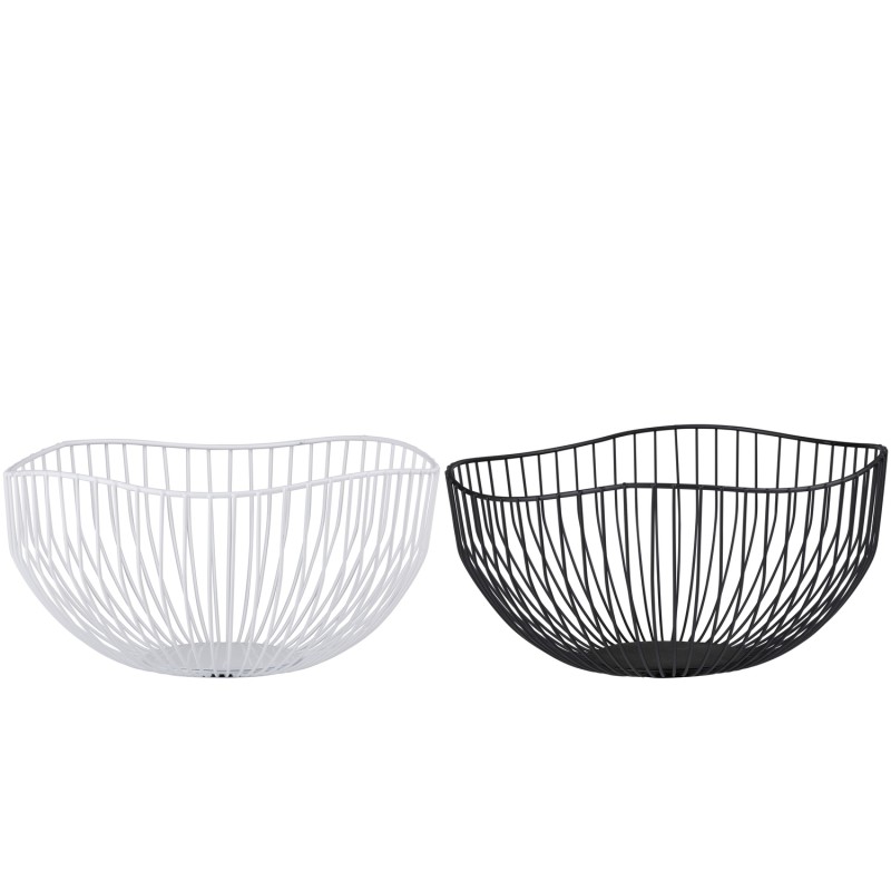 Καλάθι Φρούτων Μέταλλο Φ26x12.5cm Σε 2 Χρώματα ALPINA