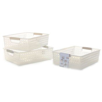 Καλάθι Με Λαβές Πλαστικό 30x21.5x8.5cm Σε 3 Χρώματα