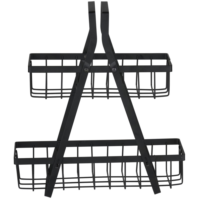 Ράφι Διώροφο Μαύρο Μέταλλο 10x25.5x28cm