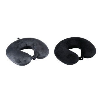 Μαξιλάρι Ταξιδιού Memory Foam Μαύρο/Γκρι Σε 2 Χρώματα