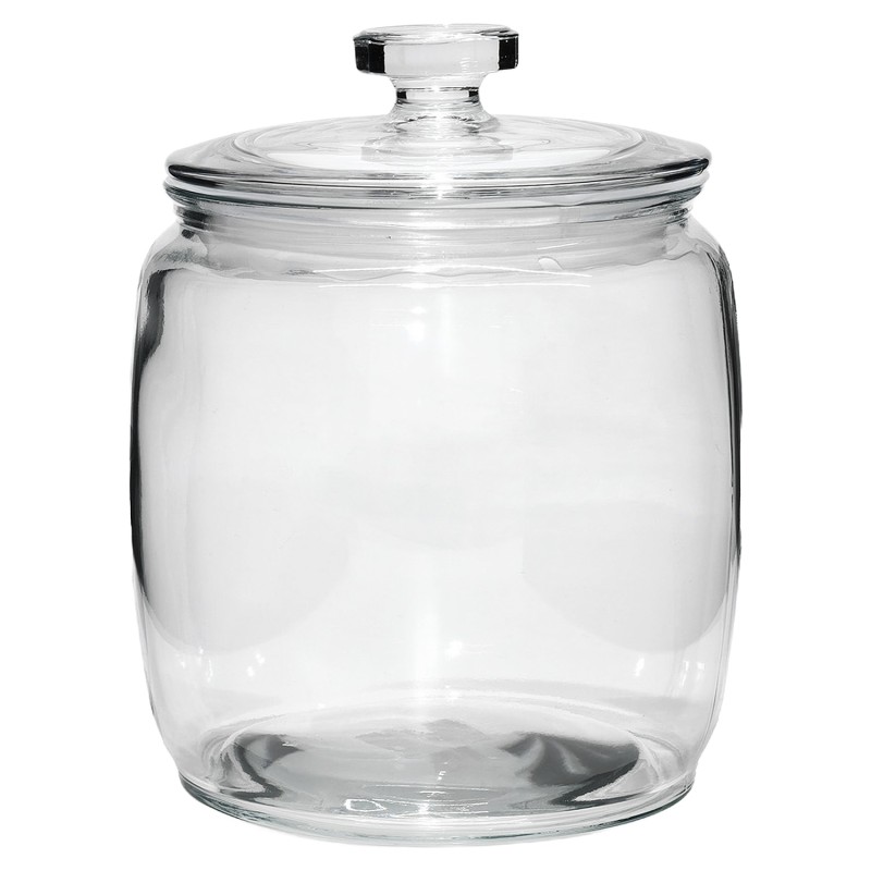 Βάζο Με Καπάκι Διάφανο Ερμητικό 390cl Φ18x25cm