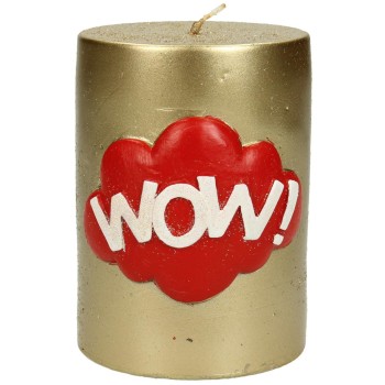 Κερί ArteLibre 'Wow!' Χρυσό 7.5x7.5x10cm Κερί ArteLibre 'Wow!' Χρυσό 7.5x7.5x10cm