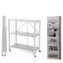 Ράφι Πτυσσόμενο Με Ρόδες Λευκό Μέταλλο 71x36x87cm