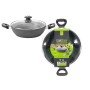 Κατσαρόλα Αντικολλητική Με Γυάλινο Καπάκι CookStone Αλουμινίου Φ28cm