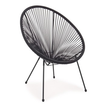 Πολυθρόνα ArteLibre Rattan Saturn Μαύρο 72x78x89cm Πολυθρόνα ArteLibre Rattan Saturn Μαύρο 72x78x89cm