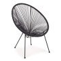 Πολυθρόνα ArteLibre Rattan Saturn Μαύρο 72x78x89cm
