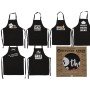Ποδιά Κουζίνας ‘Cook & Grill’ Μαύρο Βαμβακερό 80x60cm Σε 6 Σχέδια