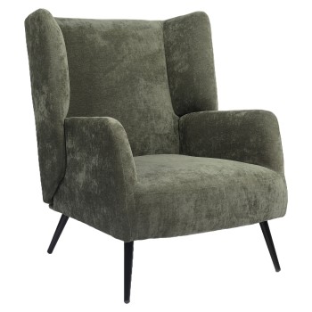 Πολυθρόνα ArteLibre NORA Πράσινο Ύφασμα/Μέταλλο 100x80x89cm Πολυθρόνα ArteLibre NORA Πράσινο Ύφασμα/Μέταλλο 100x80x89cm
