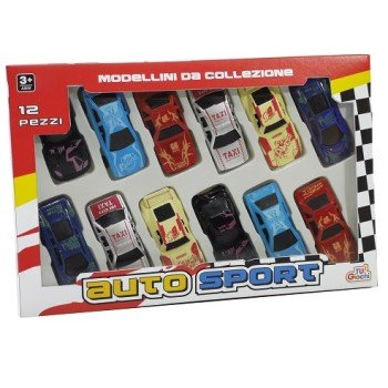 Αυτοκινητάκια Auto Sport Μέταλλο/Πλαστικό 6.5cm Σε Διάφορα Χρώματα Σετ 12Τμχ Για 3+ Ετών