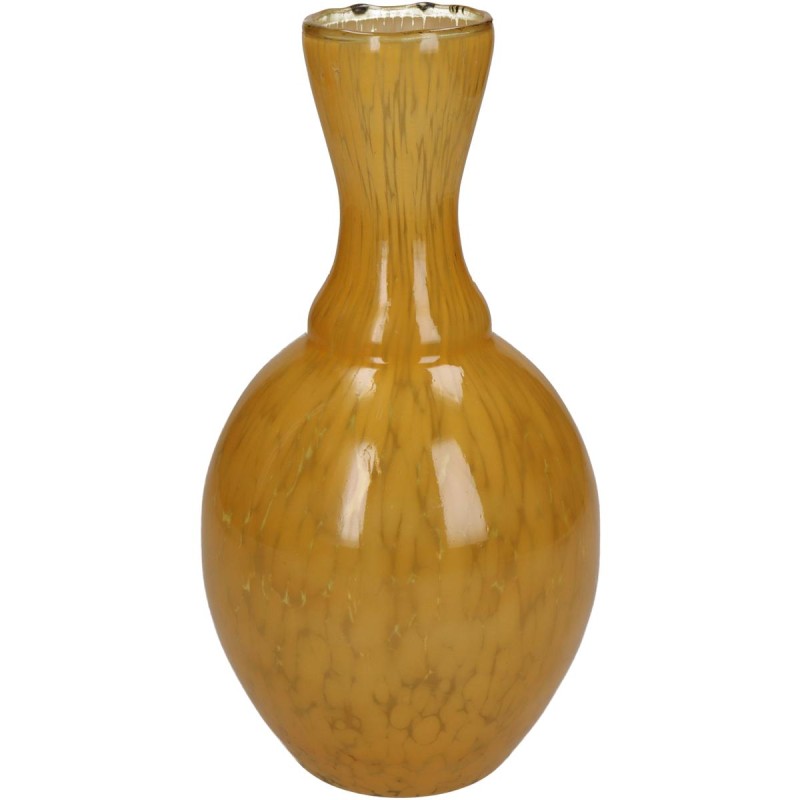 Βάζο ArteLibre Ώχρα Γυαλί 12x12x23cm Βάζο ArteLibre Ώχρα Γυαλί 12x12x23cm