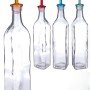 Φιάλη Λαδιού/Ξυδιού Διάφανο Γυαλί 500ml Με Πώμα Σε 4 Χρώματα