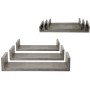Σετ Ράφια Γκρι Δρυς 60x15.5x8cm/50x15.5x8cm/40x15.5x8cm 3Τμχ