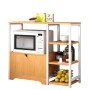 Ραφιέρα Κουζίνας ArteLibre LYNX Δρυς/Λευκό MDF/Μέταλλο 80x30x71cm