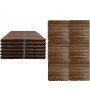 Σετ 6 Πλακίδια Καφέ Ακακία/Πλαστικό 30x30x1.9cm