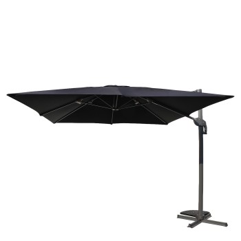 Ομπρέλα Κήπου ArteLibre VALENA Μαύρο/Γκρι Αλουμίνιο/Polyester Φ3x3m